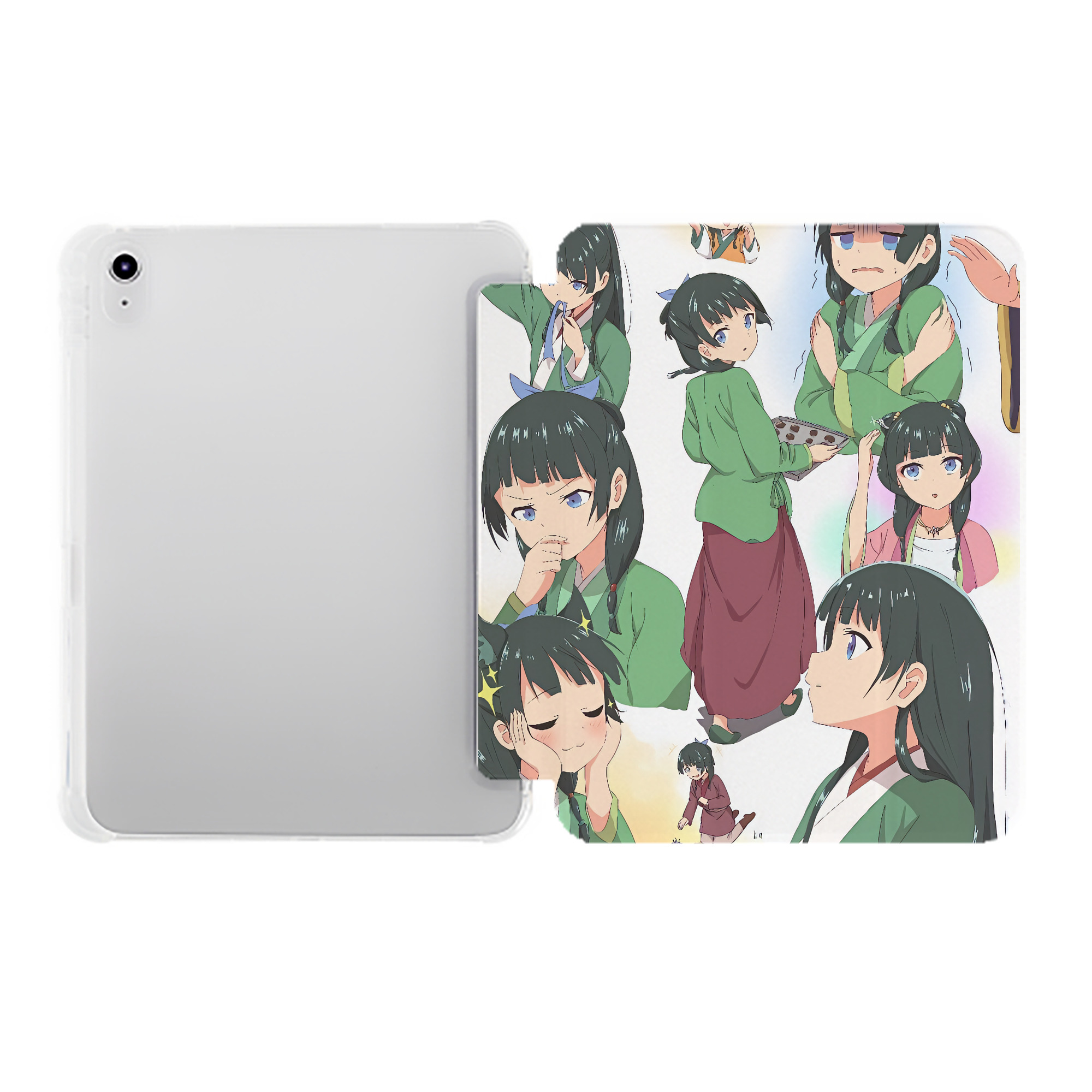 （画像用） 薬屋のひとりごと The Apothecary Diaries IPad ケース ペン収納付き 三つ折りスタンド PUレザー×シリコン 対応機種9.5/10.5/10.9インチ